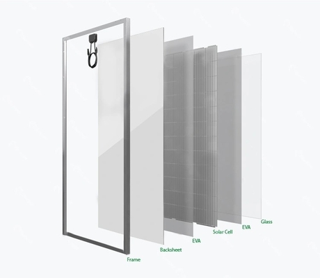 420 Watt 182*91mm Αποτελεσματικά ηλιακά πάνελ με 3 διόδους παράκαμψης 30/35mm πλαίσιο