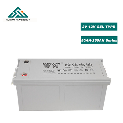 Ηλιακές μπαταρίες 12V 200ah/250ah Ηλιακές μπαταρίες τζελ οξέος μολύβδου Επιλεγμένο υλικό για ηλιακές