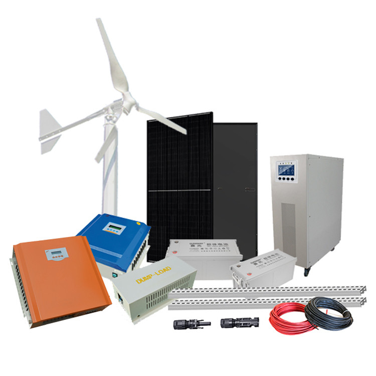 Σπίτι 3KW 5KW 10KW Off Grid Αιολικό Ηλιακό Υβριδικό Σύστημα Ενέργειας με Σύνδεση Φλάντζ Πολ