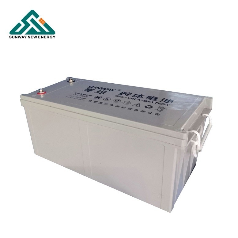 Ηλιακές μπαταρίες 12V 200ah/250ah Ηλιακές μπαταρίες τζελ οξέος μολύβδου Επιλεγμένο υλικό για ηλιακές